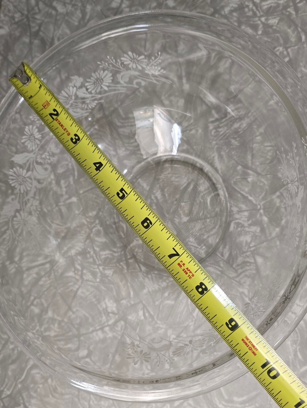 Pyrex Clear Colonial Mist White Lace Set Of 3 Mixing Bowls - Picture 6 of 14